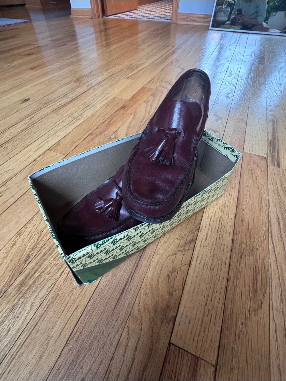 G.H. Bass & Co. Burgundy Leather Tassel Loafers